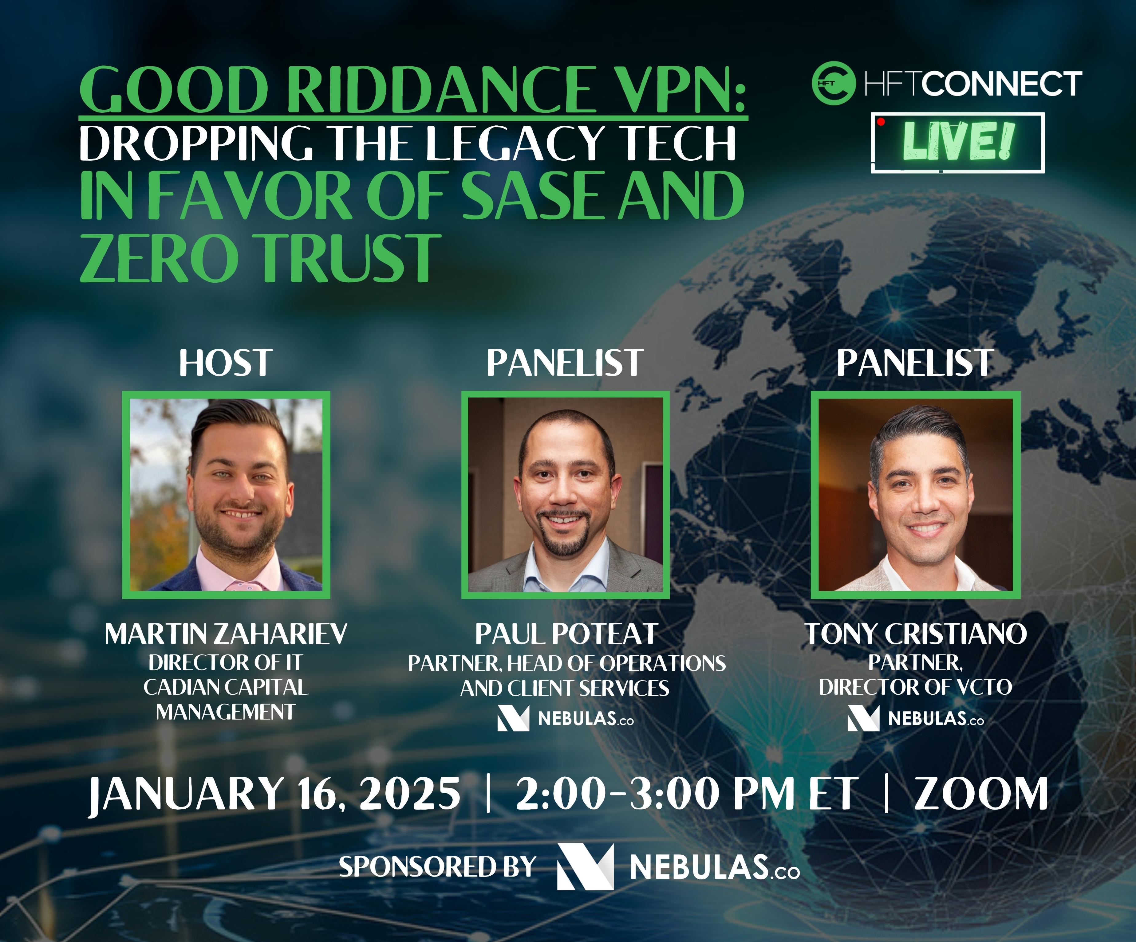 past event, HFTC Live! Good Riddance VPN 1/16